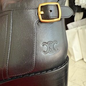 Celine Black Leather Boots